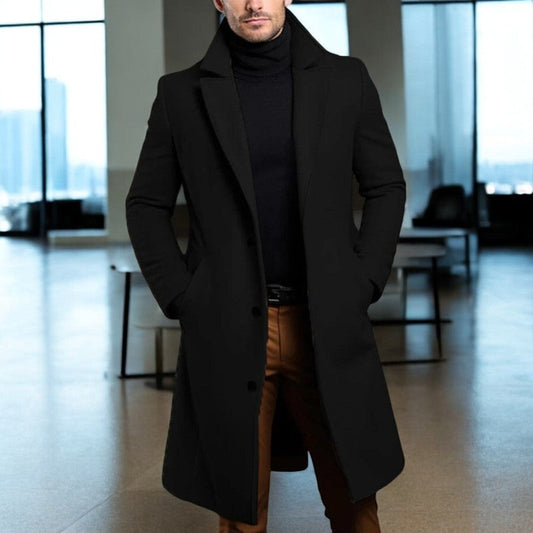 Trenchcoat herren wollmantel mit urbanem stil