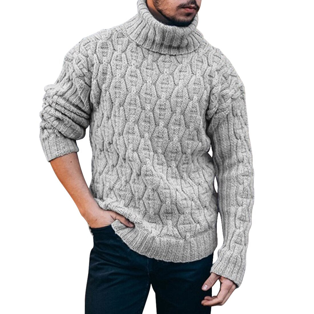 Komfortabler Pullover mit hohem Kragen