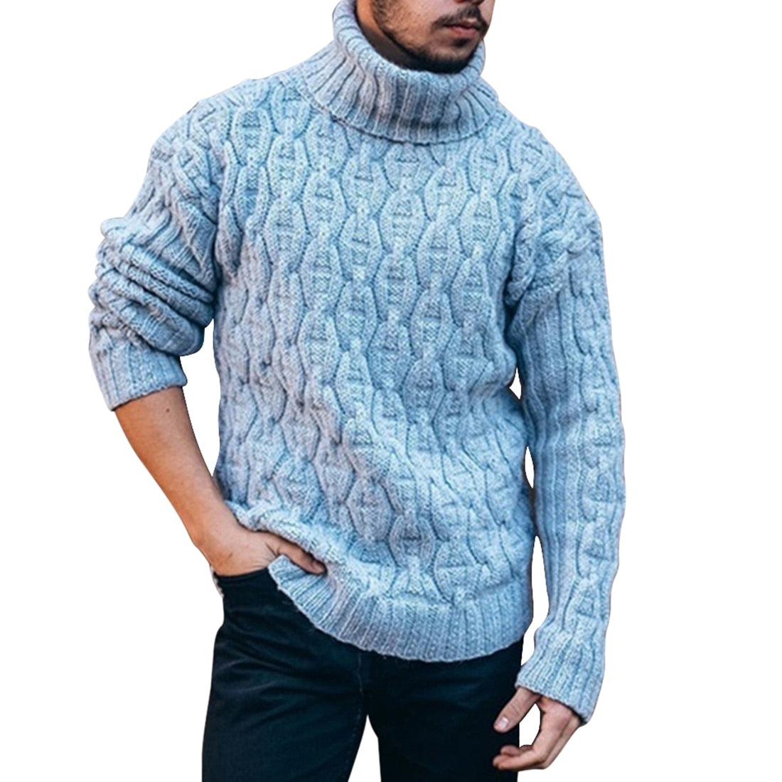 Komfortabler Pullover mit hohem Kragen