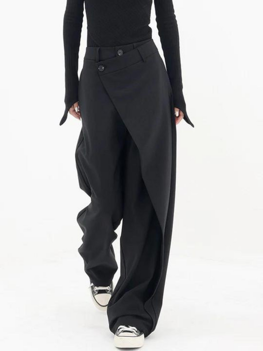 Weite asymmetrische hose für damen