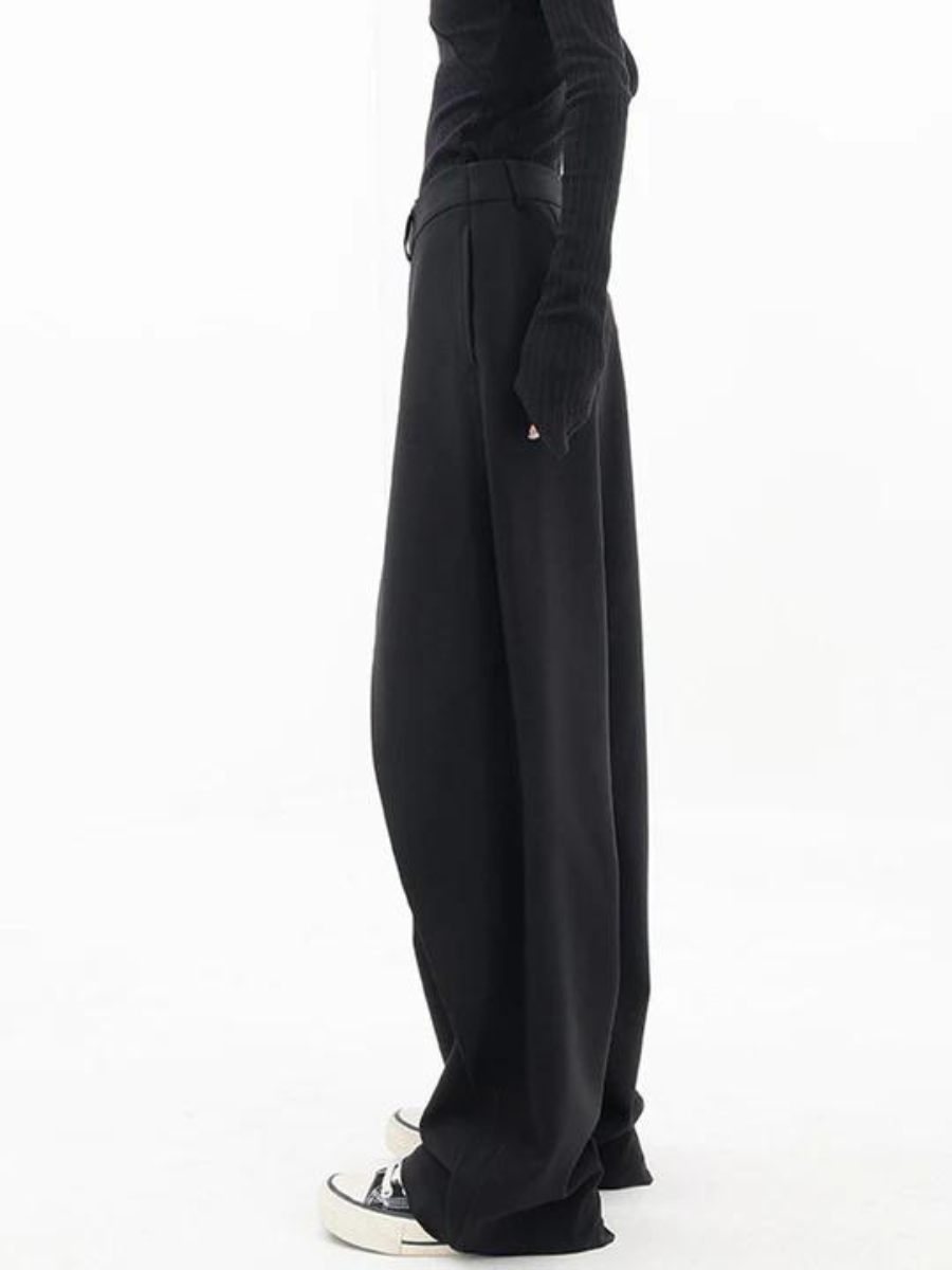 Weite asymmetrische hose für damen