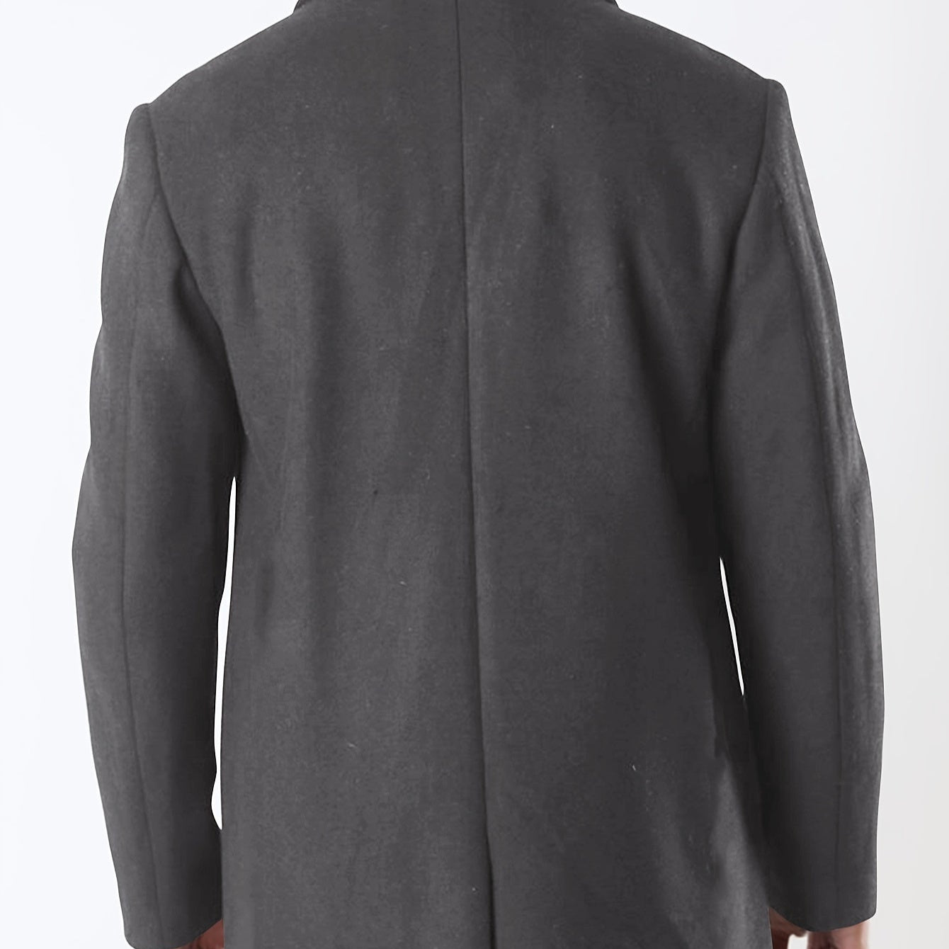 Mittellanger herren-trenchcoat aus gewebtem polyester