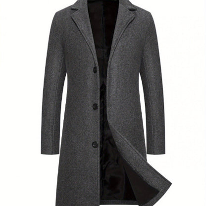 Trenchcoat herren slim-fit mittellang mit taschen