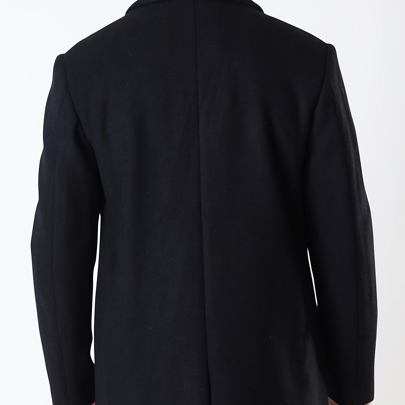 Mittellanger herren-trenchcoat aus gewebtem polyester