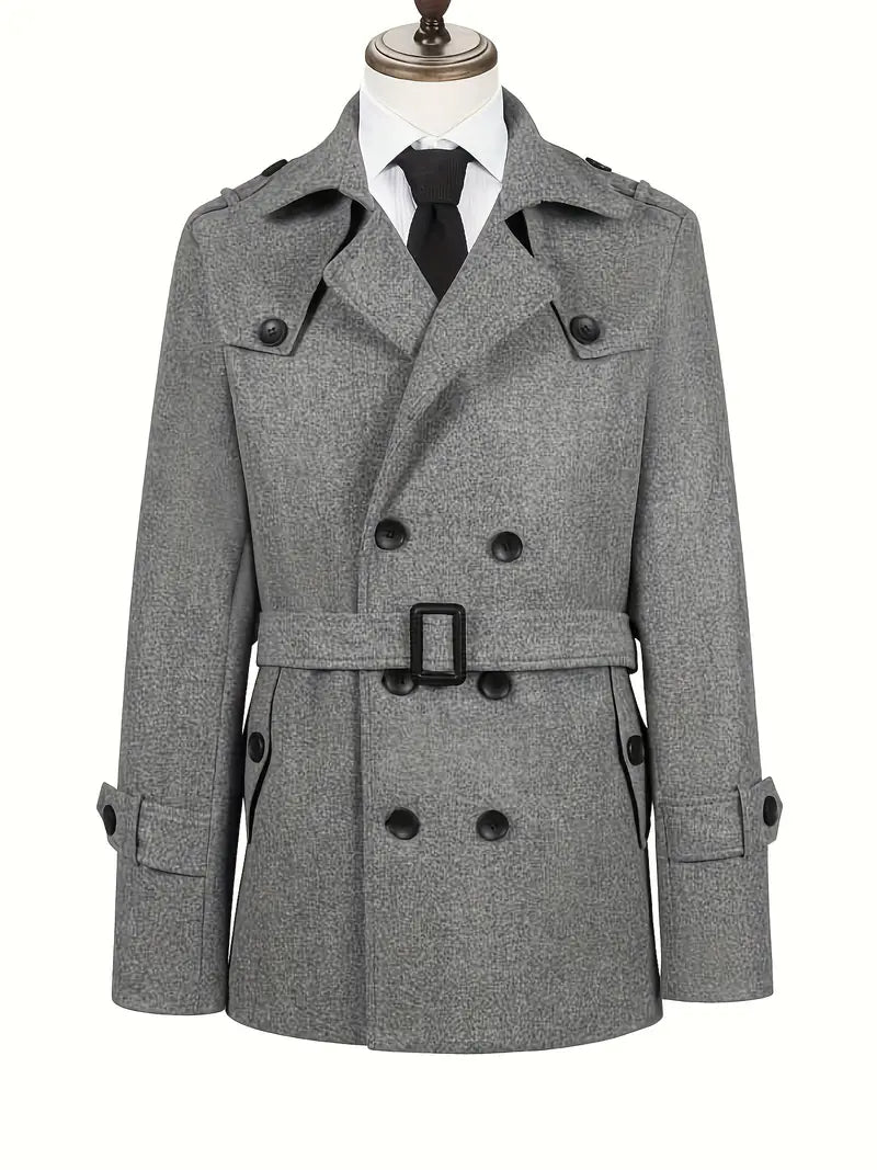 Trenchcoat herren casual mit kragen für frühling