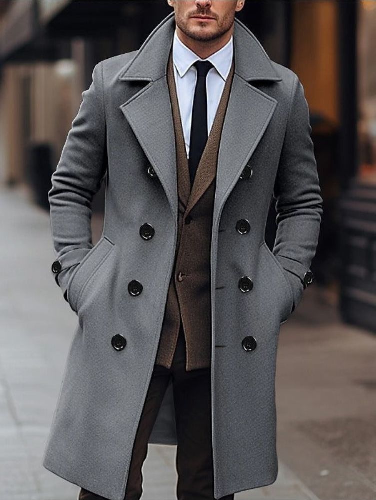 Trenchcoat herren mit gürtel und modernem design