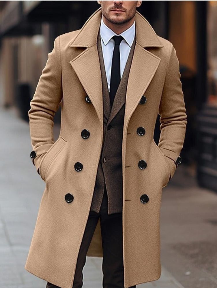 Trenchcoat herren mit gürtel und modernem design