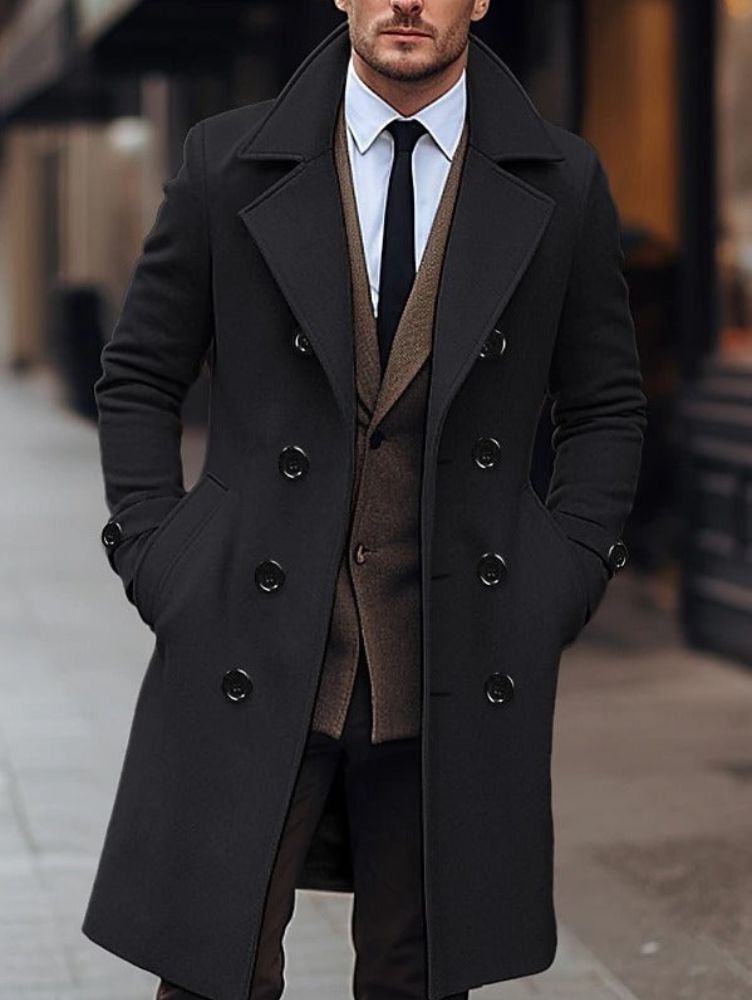 Trenchcoat herren mit gürtel und modernem design