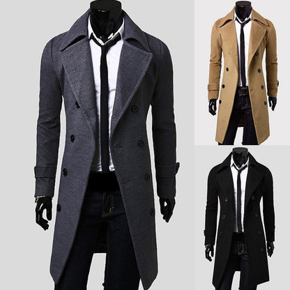 Trenchcoat herren zweireiher mit umlegekragen herbst