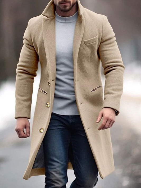 Trenchcoat herren mit klassischem schnitt und taschen